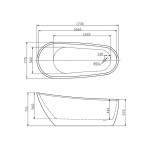 Ванна акриловая Belbagno BB15 Ванна акриловая Belbagno BB15